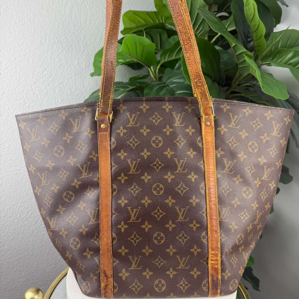 Authentic Louis Vuitton Monogram Canvas Sac Shopping Tote Bag