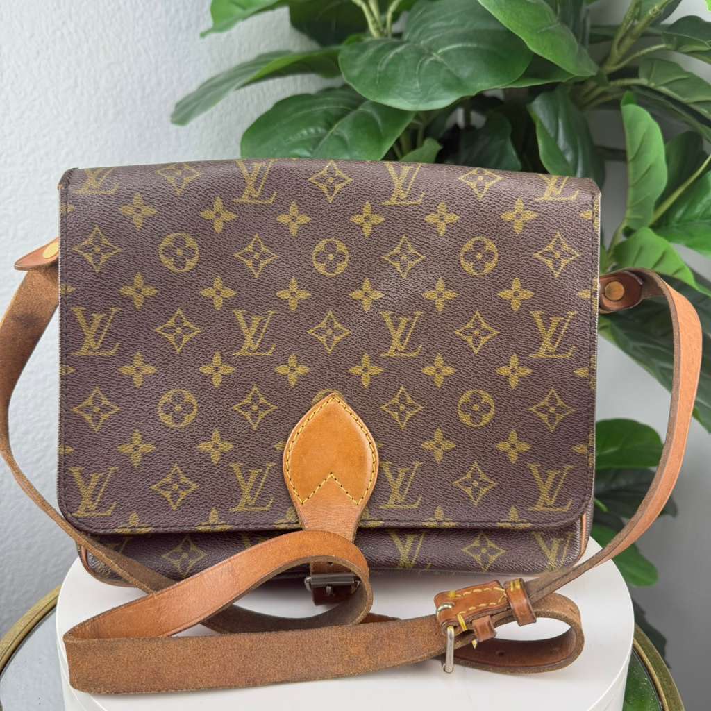 Authentic Louis Vuitton Vintage Monogram Cartouchiere GM Shoulder Bag