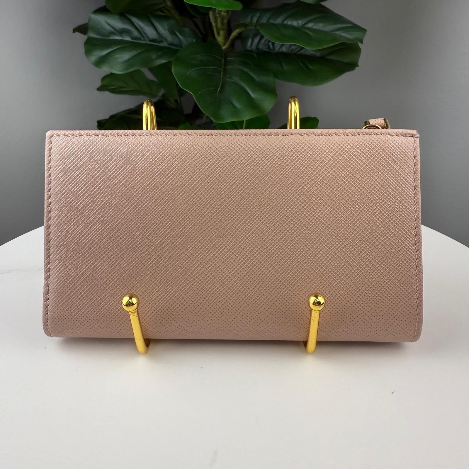 💎Authentic Prada Beige Saffiano Leather Wallet