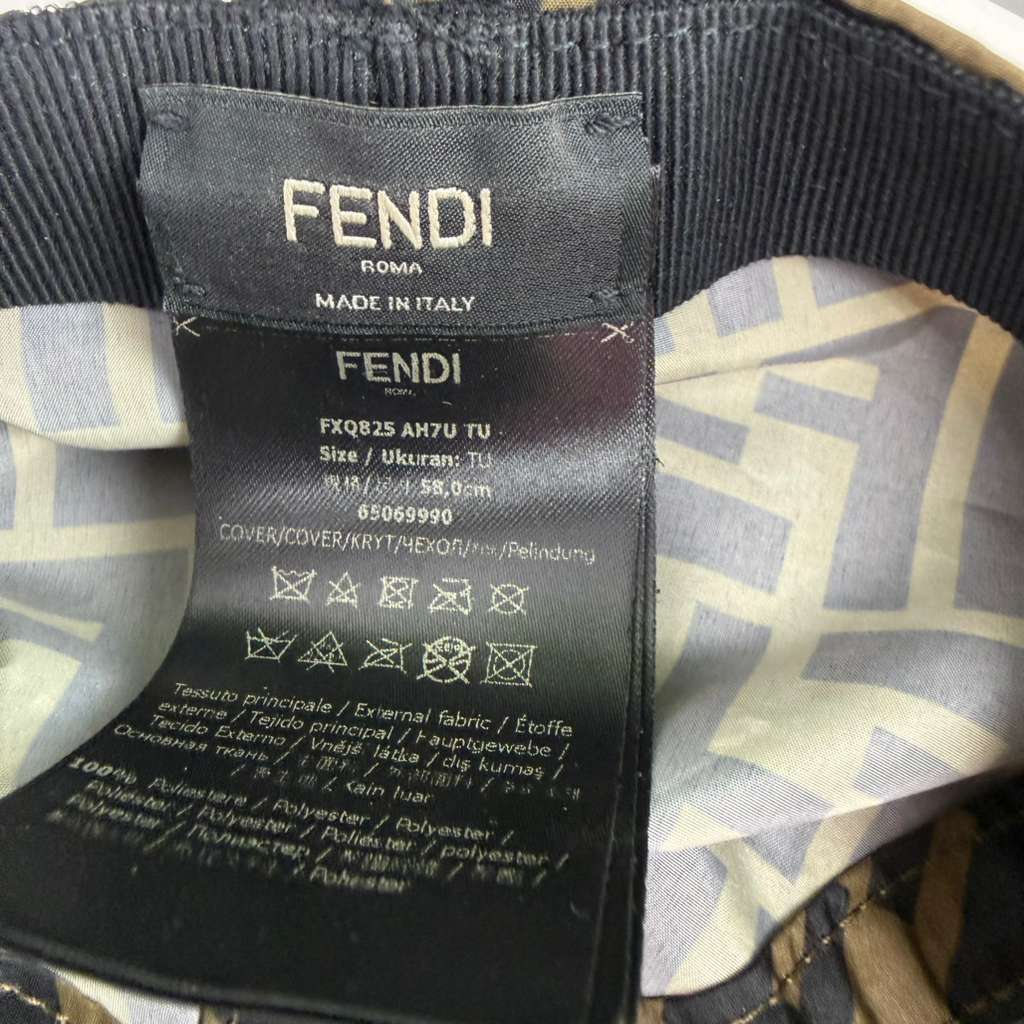 Authentic Fendi Cap Deep Brown Polyester
