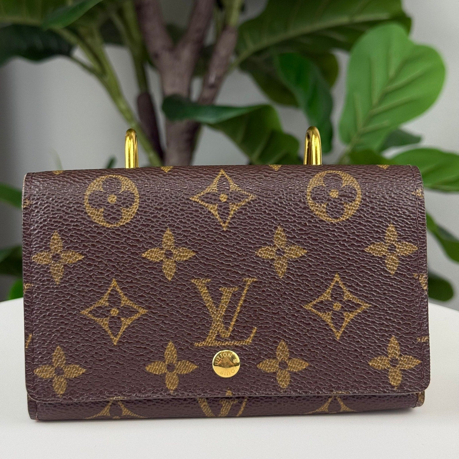 Authentic Louis Vuitton Monogram Portefeuille Tresor Long Wallet