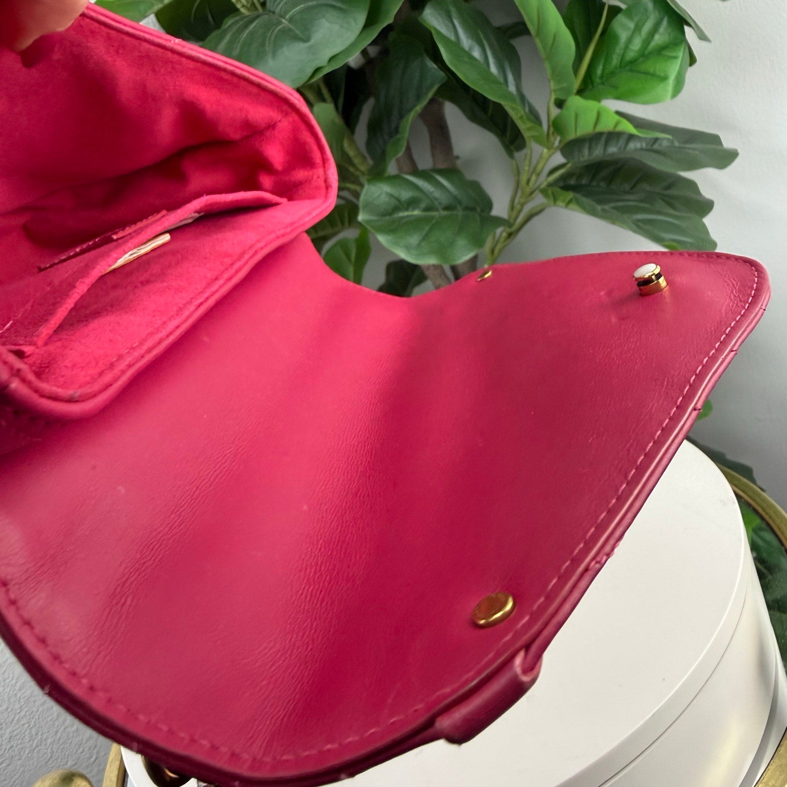 Louis Vuitton New Wave Quilted Leather Freesia Pink Chain MM Shoulder Bag Authentic Pre Owned