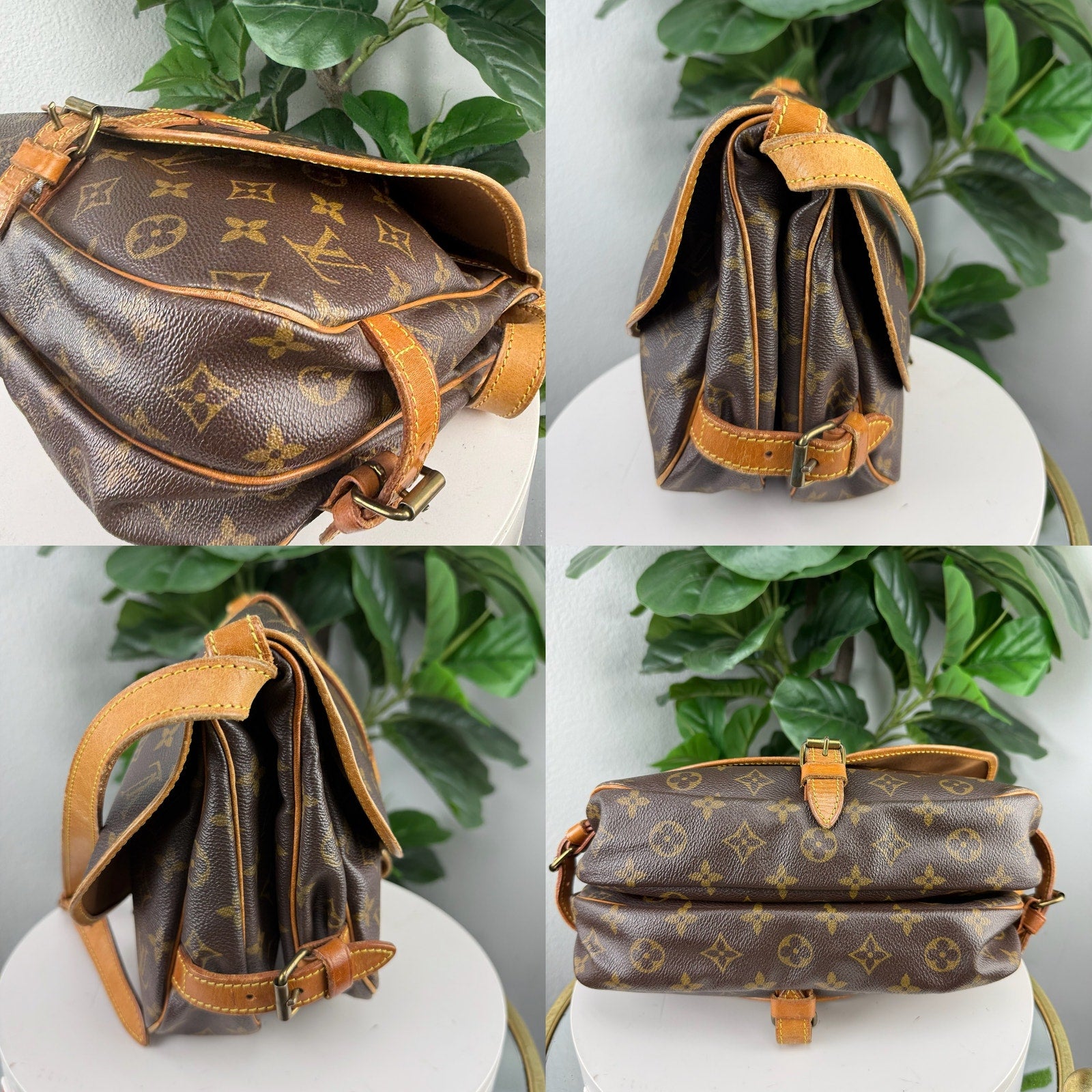 Louis Vuitton Saumur 30 Monogram Brown Crossbody Bag Authentic Pre Owned