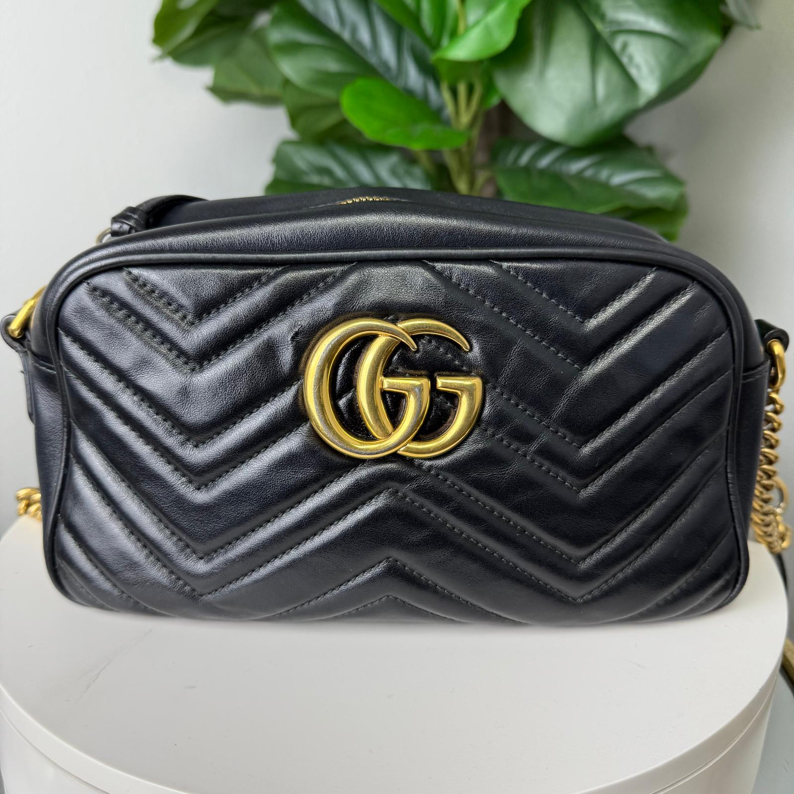 💎Authentic Gucci GG Marmont Small Camera Shoulder Bag