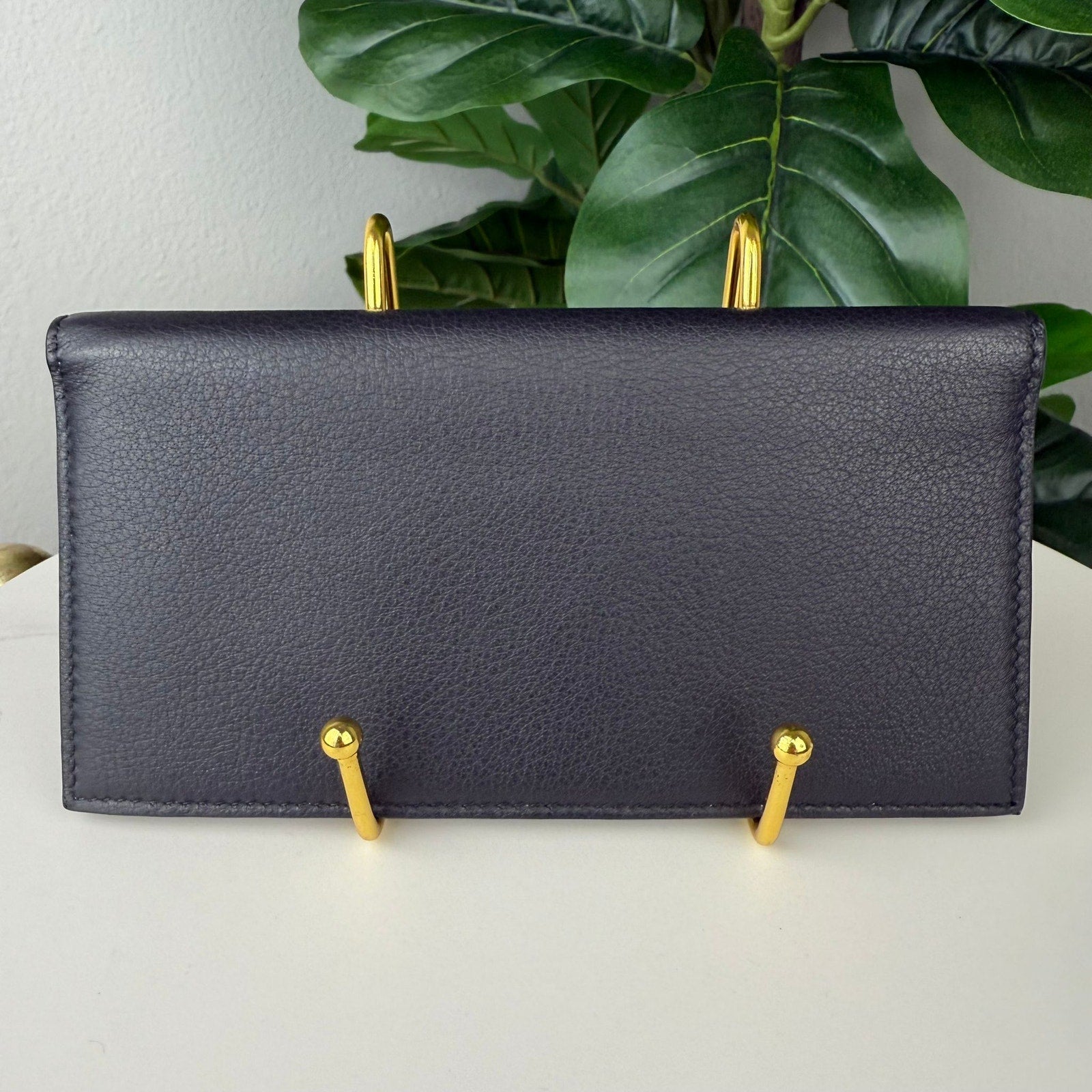 Authentic Balenciaga Chips Clutch Wallet in Black