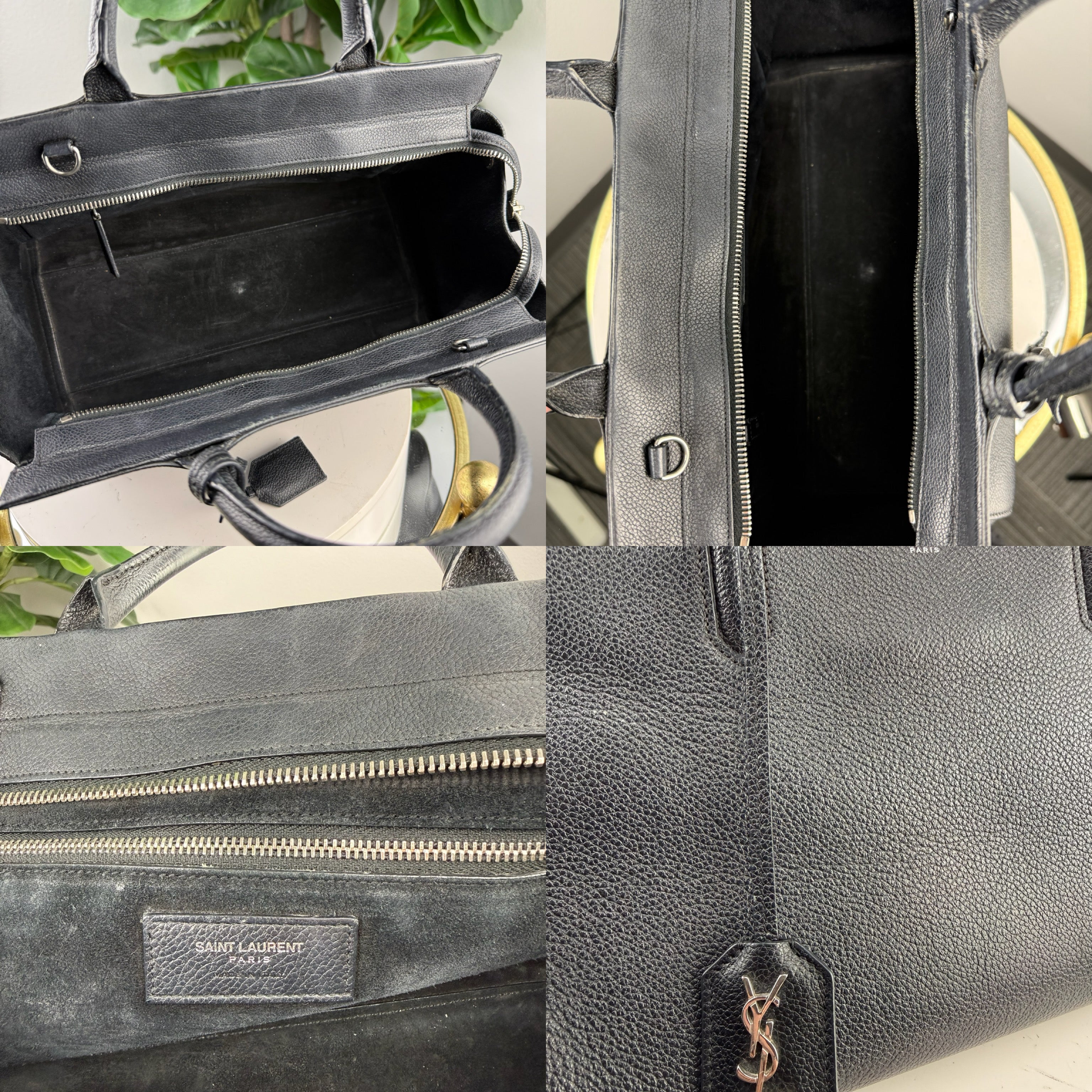 Authentic Saint Laurent Tote YSL Silent luxury bag black 2-way Bag - Certificate of Authenticity included