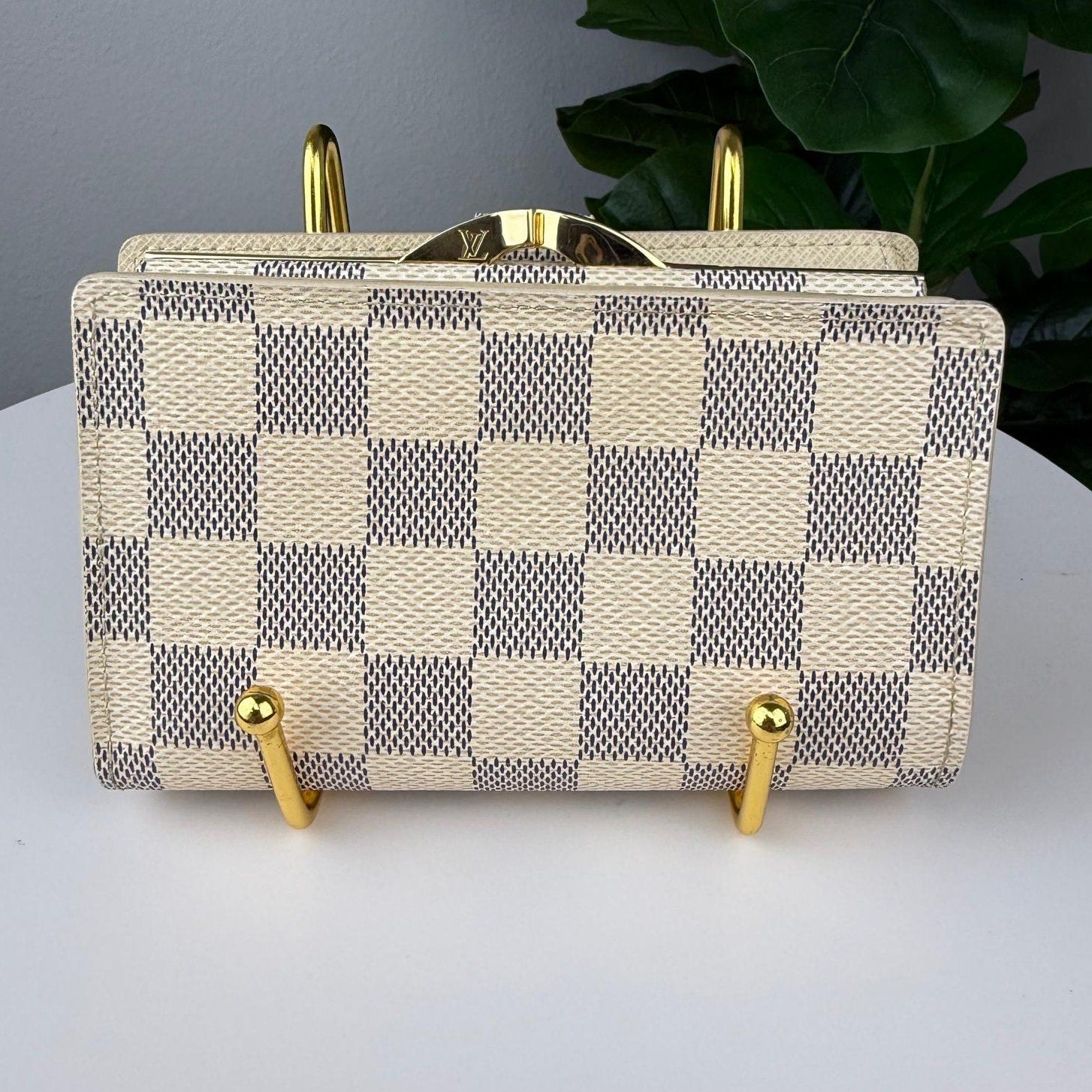 💎Authentic Louis  Louis Vuitton Damier Azur French Purse Wallet.