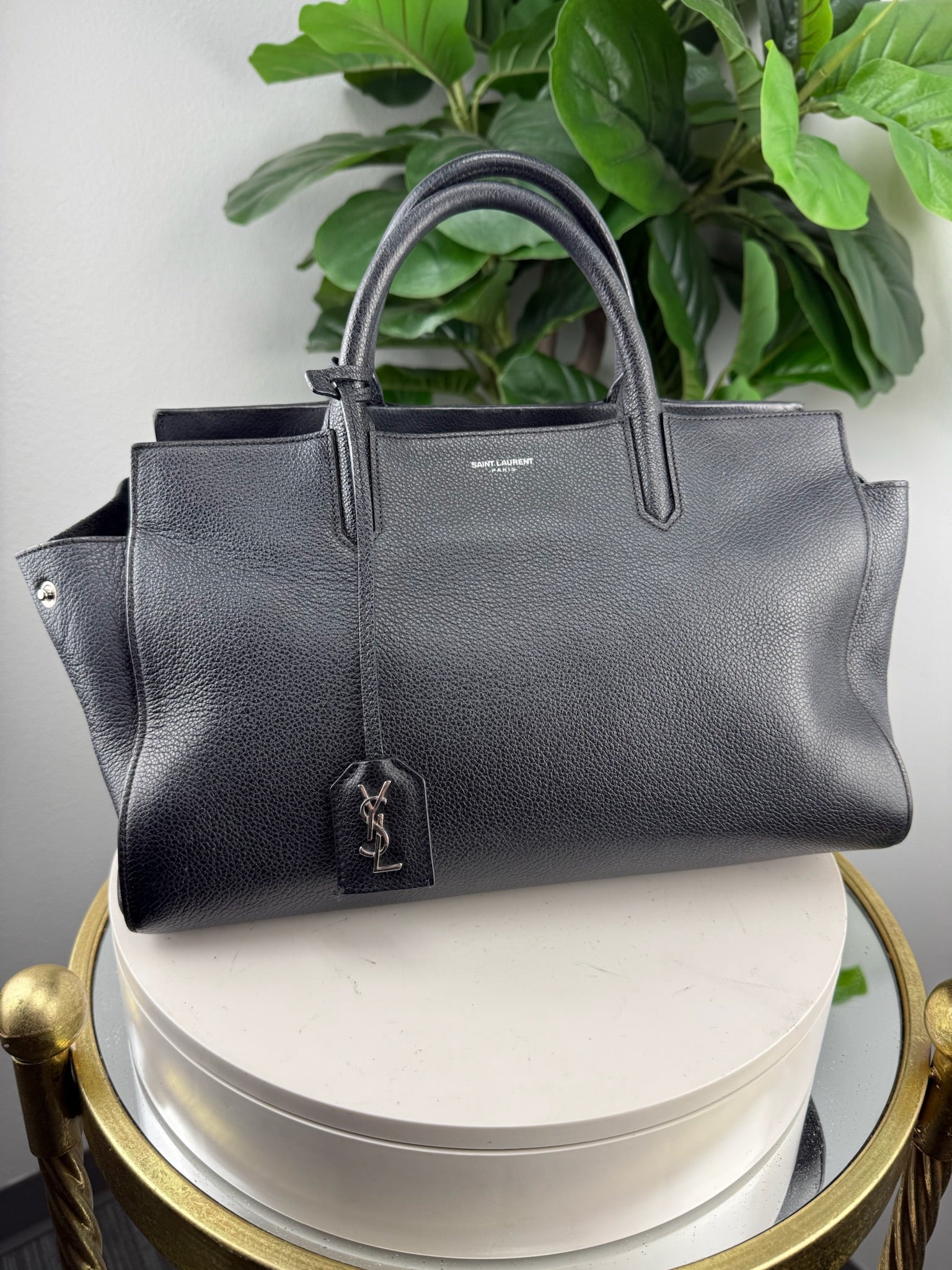 Authentic Saint Laurent Tote YSL Silent luxury bag black 2-way Bag - Certificate of Authenticity included