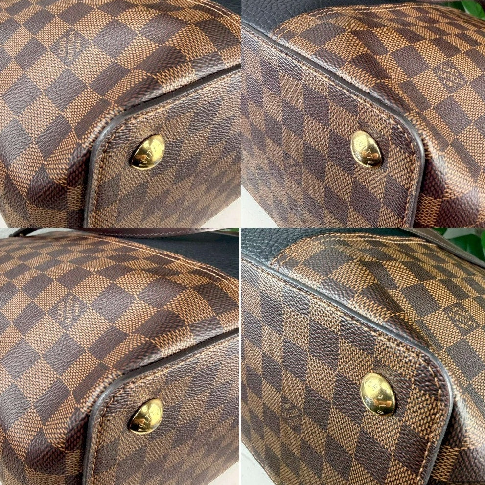 Authentic Louis Vuitton Damier Ebene Jersey Black/Brown Shoulder Bag