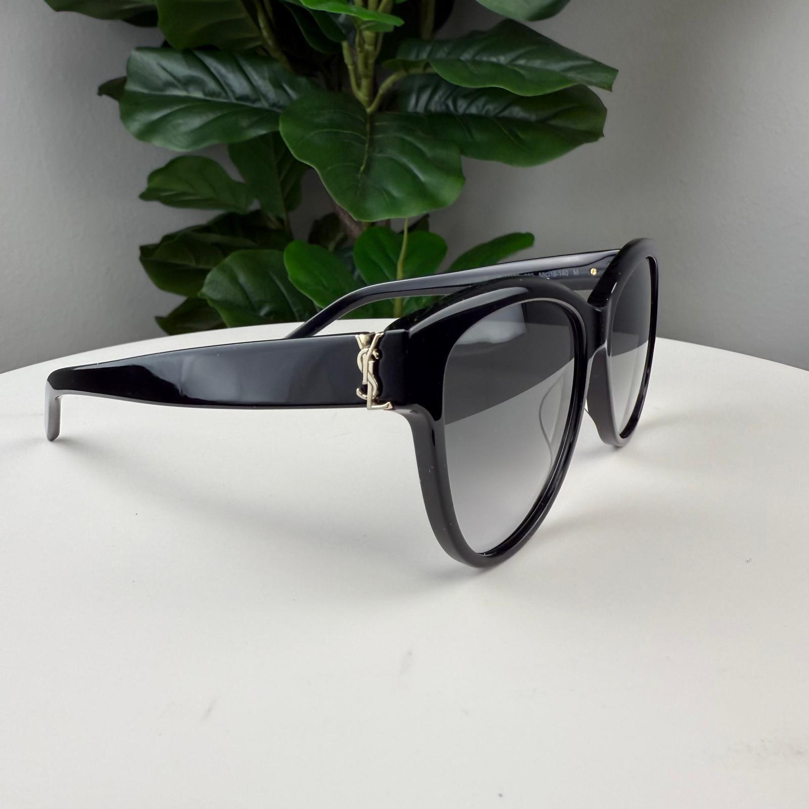 YS Saint Laurent Heritage Hinge Black Sunglasses