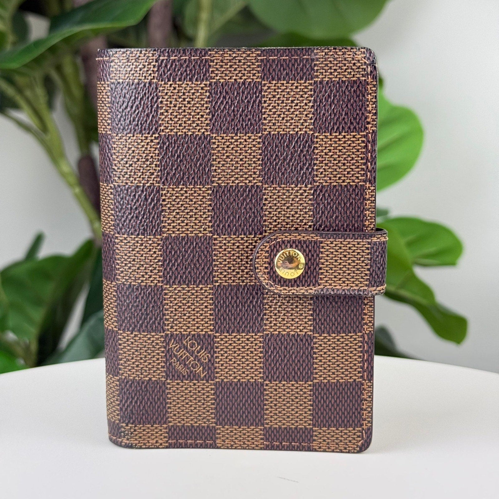 Authentic Louis Vuitton Damier Portefeuille Viennois Canvas Bi-fold Wallet Brown