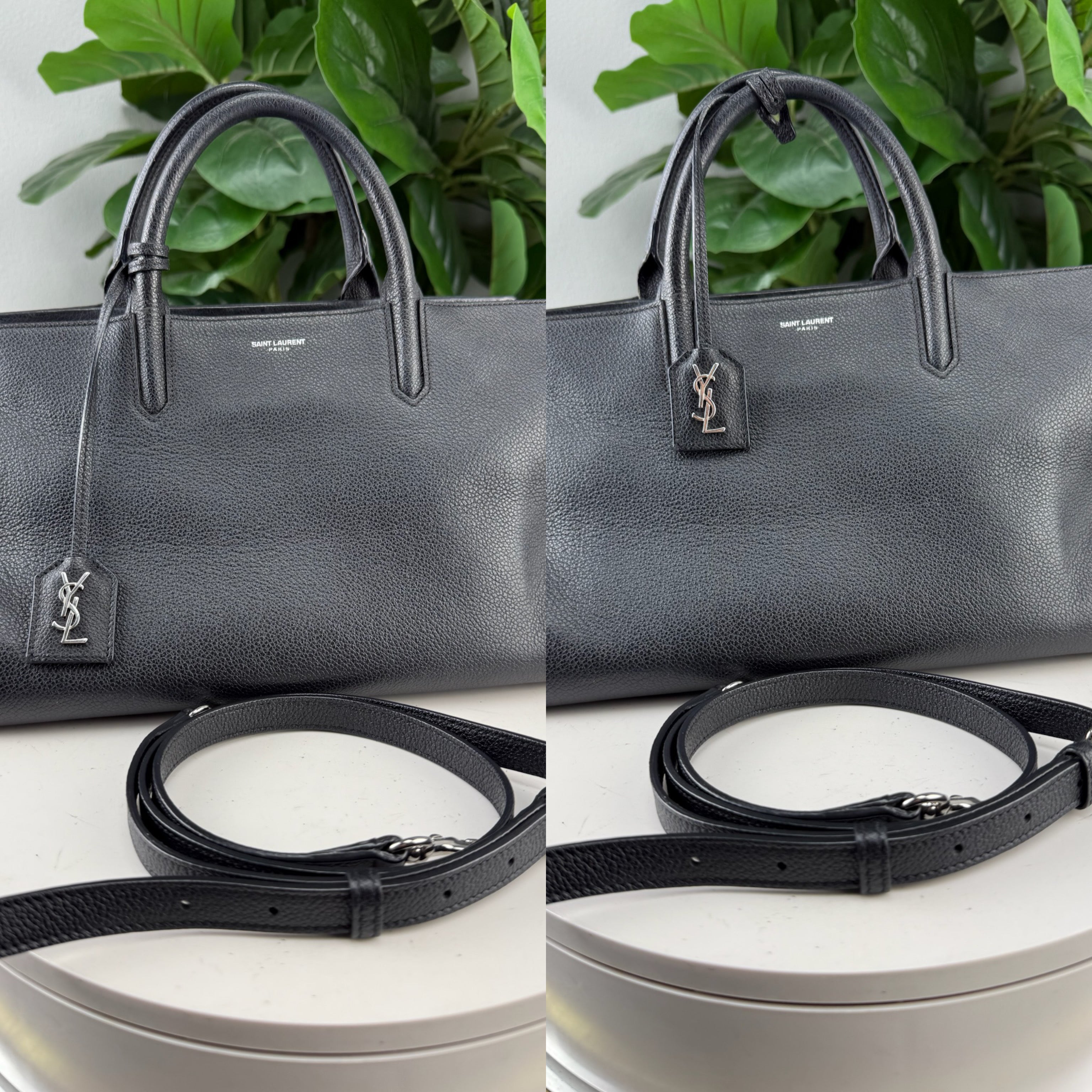 Authentic Saint Laurent Tote YSL Silent luxury bag black 2-way Bag - Certificate of Authenticity included