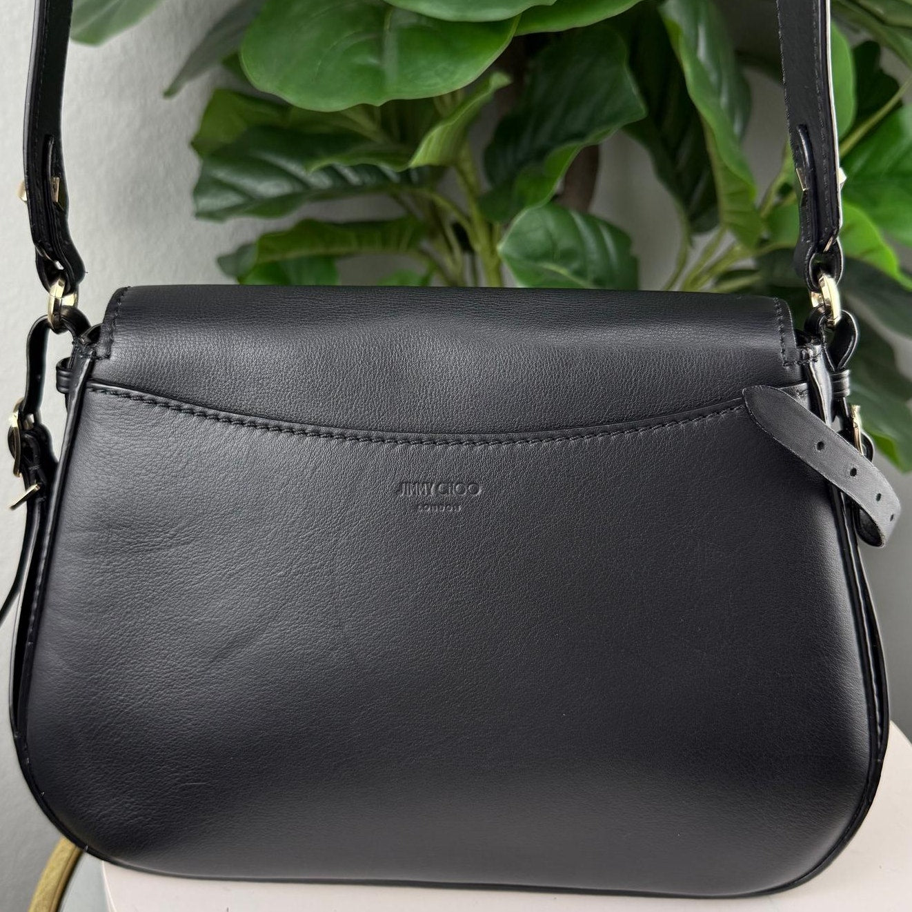 Authentic Jimmy Choo Varenne Leather Crossbody Bag