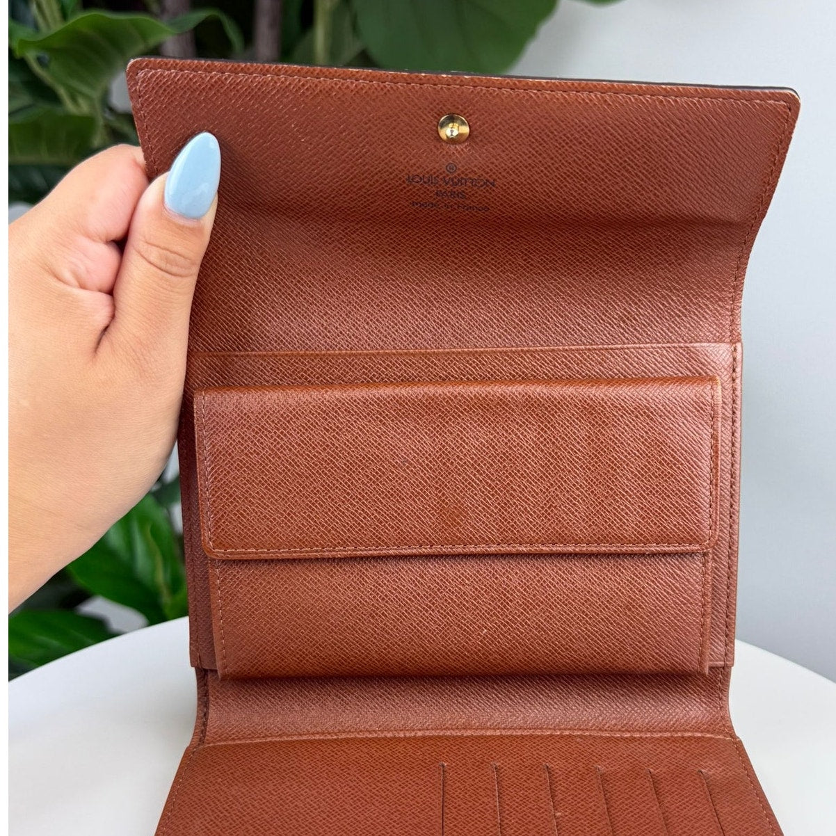 Authentic Louis Vuitton Porte Tresor Etui Chequier Wallet