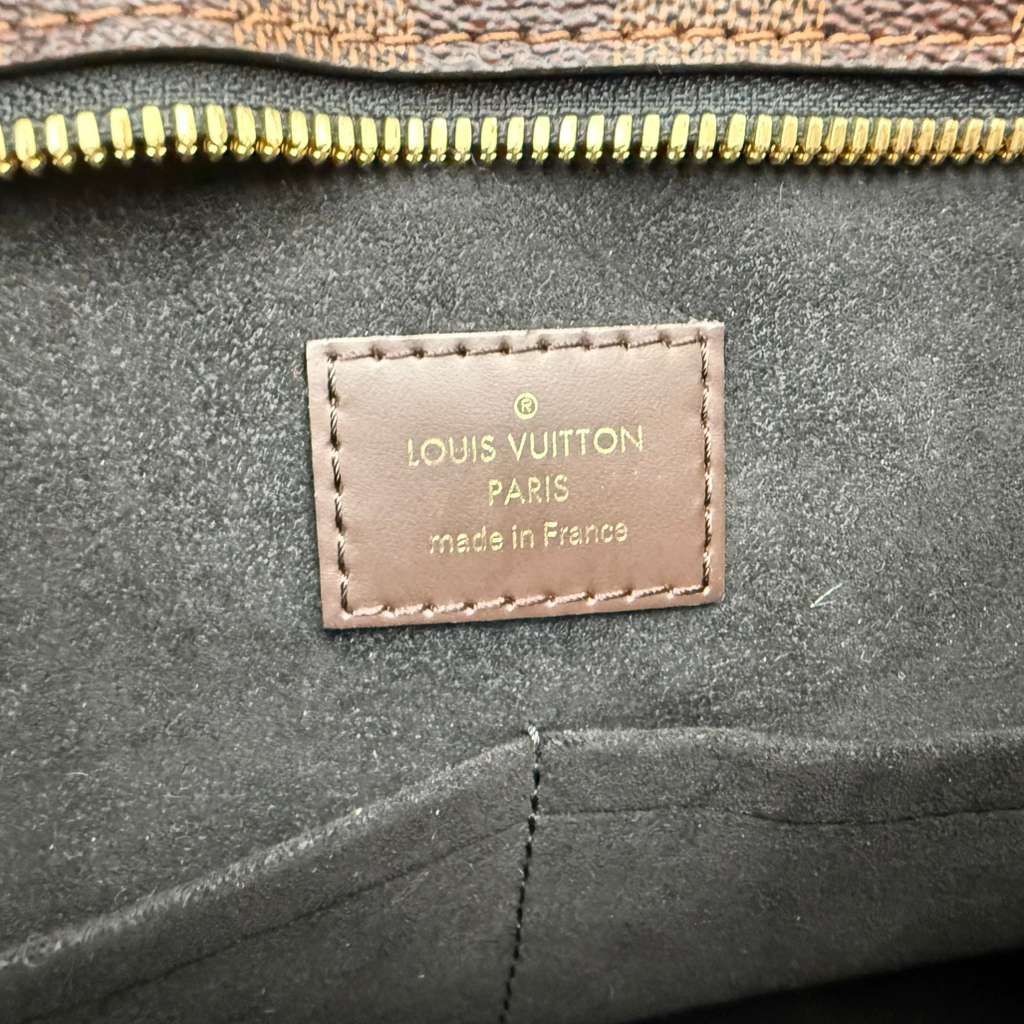 Authentic Louis Vuitton Damier Ebene Jersey Black/Brown Shoulder Bag