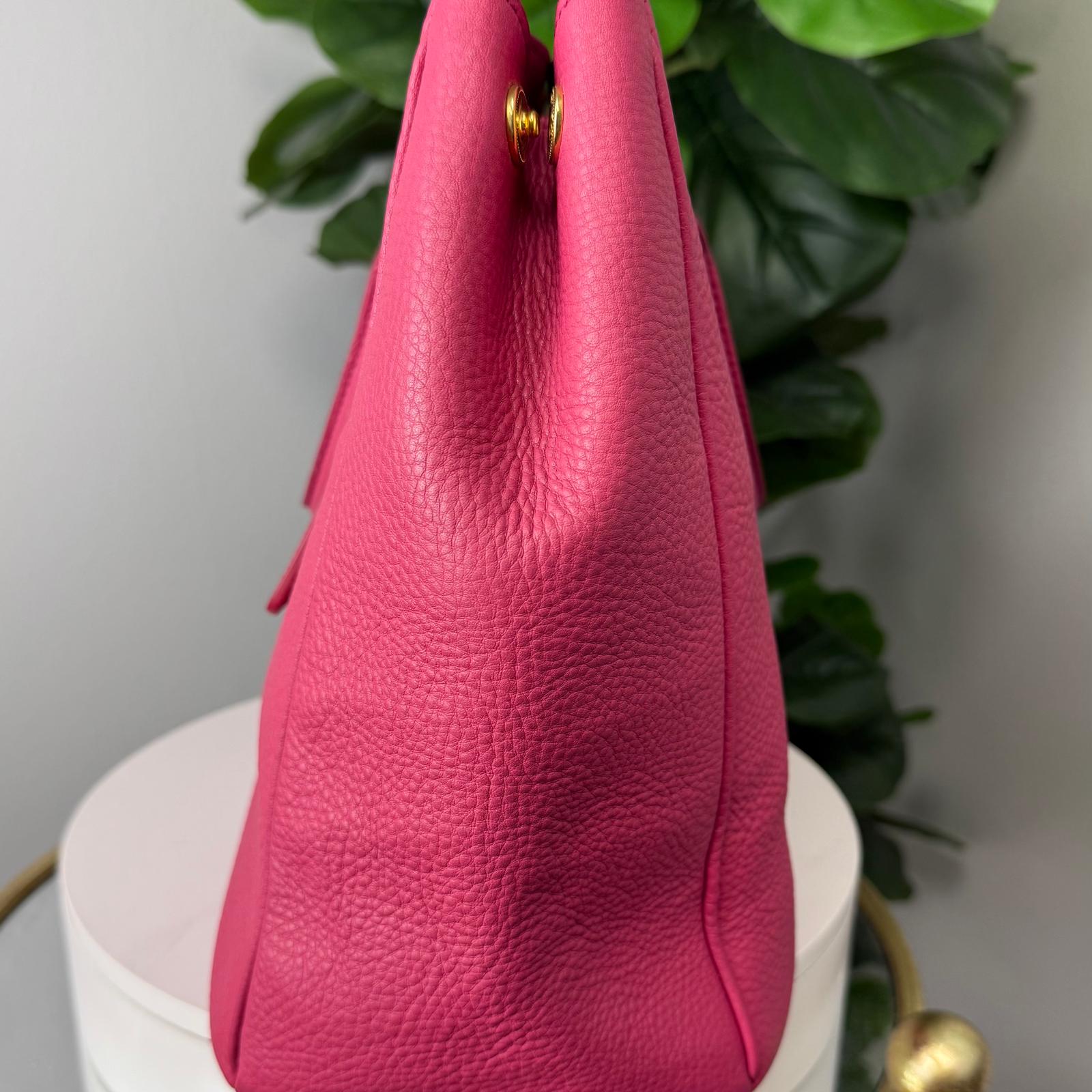 💎Authentic Prada Vitello Daino Tote Bag Pink