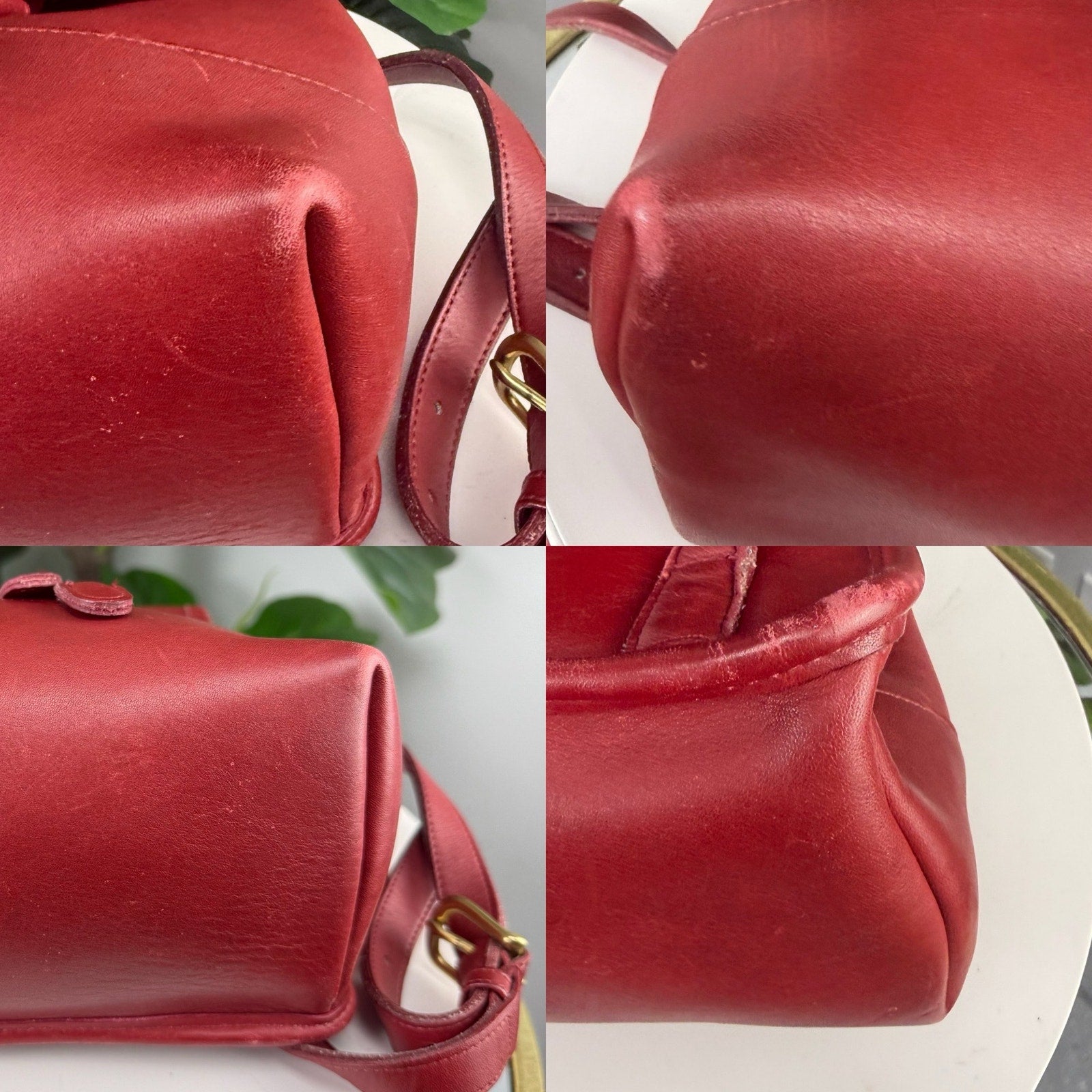 Coach Drawstring Daypack Red