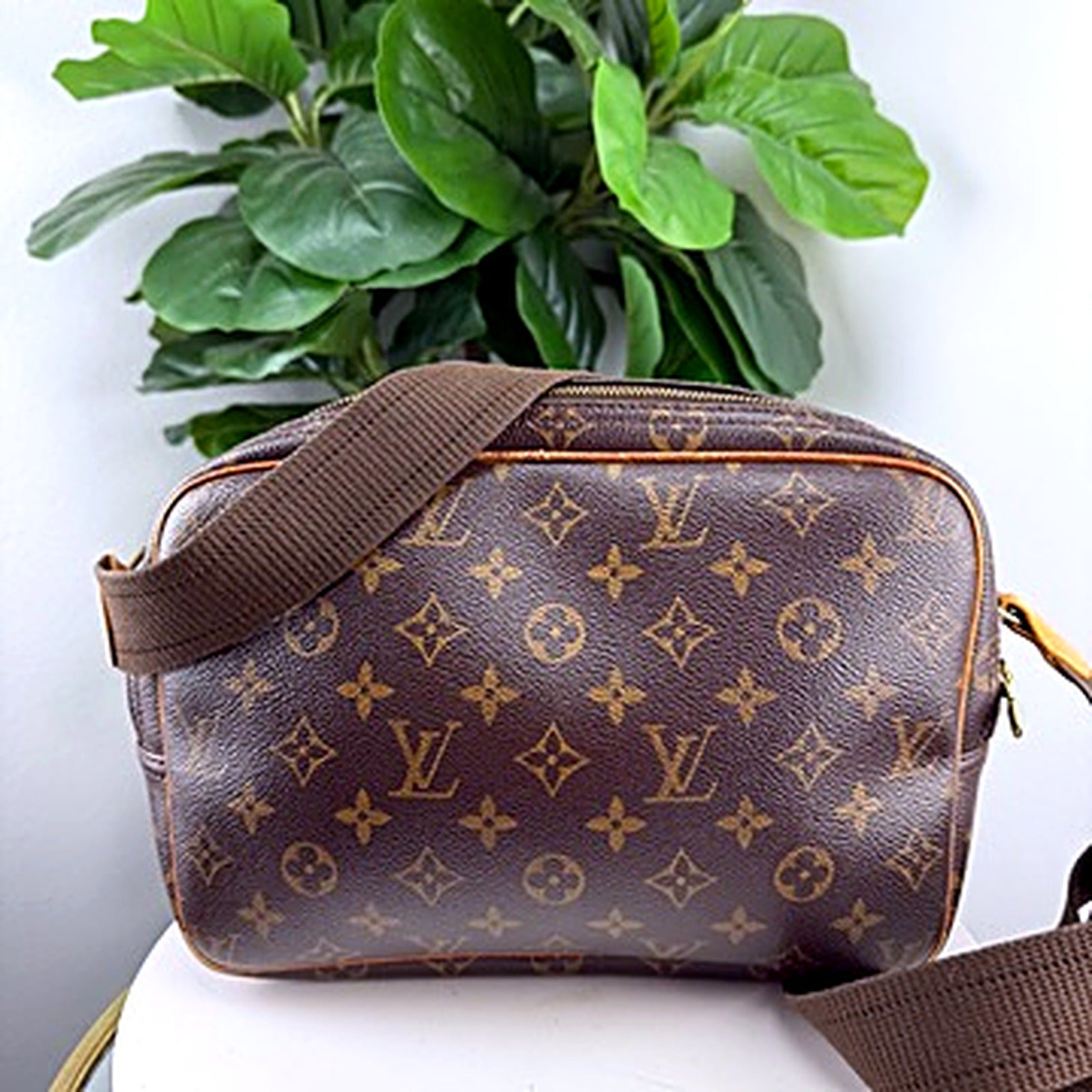 Authentic Louis Vuitton Monogram Canvas Reporter Crossbody Bag - side