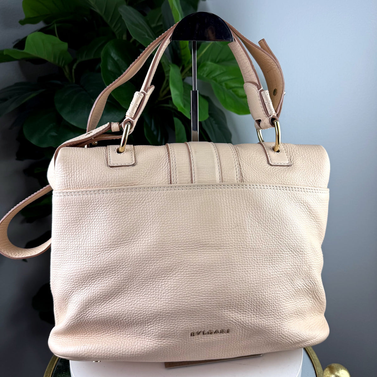 Authentic Bvlgari Serpenti Forever Beige Leather Tote Bag - 02_back.jpg
