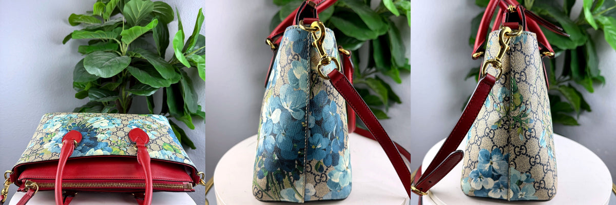 Authentic Gucci GG Blooms Small Top Handle Bag Blue Floral - 05_leftover_triple.jpg