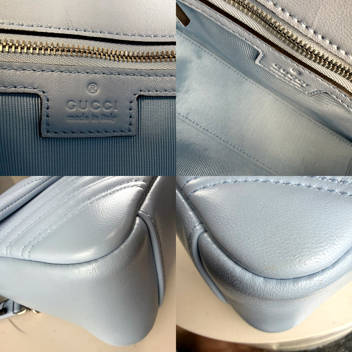 Authentic Gucci GG Marmont Medium Matelassé Shoulder Bag Light Blue - 03_detail_1.jpg