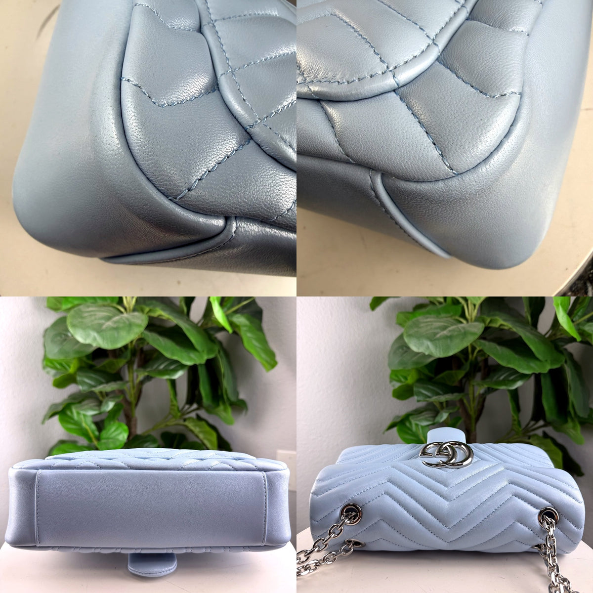 Authentic Gucci GG Marmont Medium Matelassé Shoulder Bag Light Blue - 04_detail_2.jpg