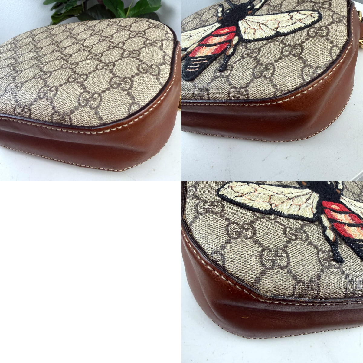 Authentic Gucci GG Supreme Bee Mini Chain Camera Bag - 04_detail_2.jpg