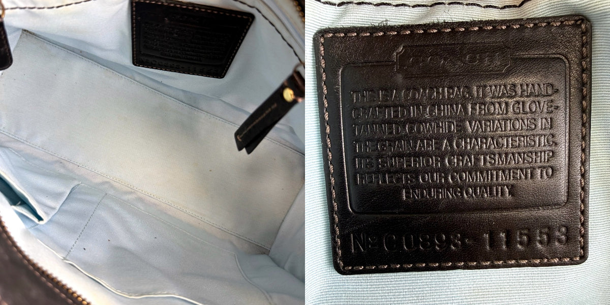 Authentic Coach Black Leather Turnlock Satchel Handbag - 05_leftover_pair.jpg