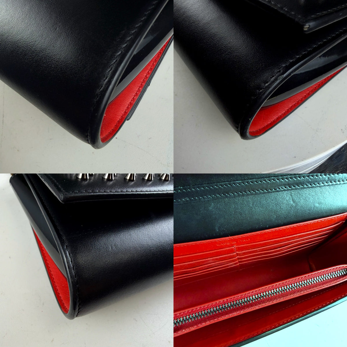 Authentic Christian Louboutin Paloma Black Leather Studded Clutch - 04_detail_2.jpg