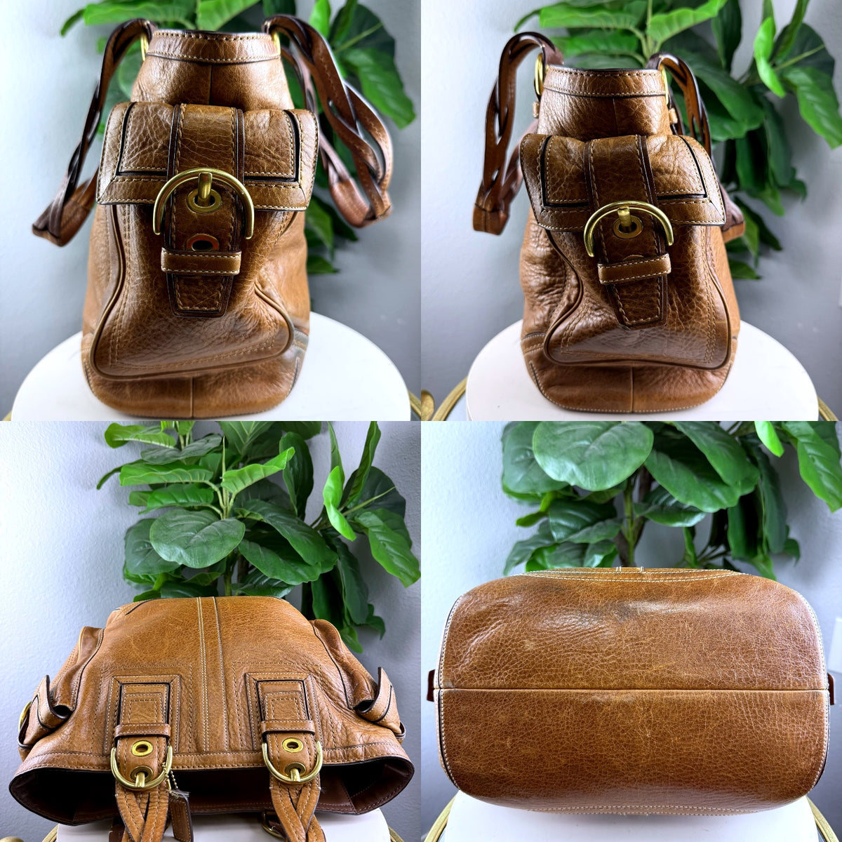 Authentic Coach Soho Lynn Leather Tote Brown Braided Handles - 03_detail_1.jpg