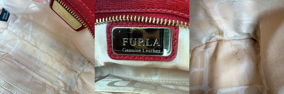 Authentic Furla Red Saffiano Leather Chain Crossbody Bag - 05_leftover_triple.jpg