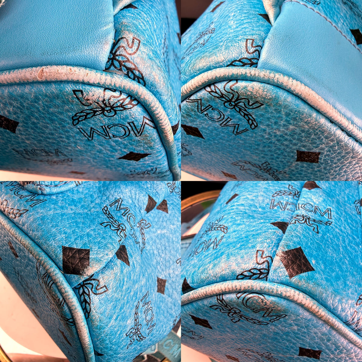 Authentic MCM Stark Studded Visetos Backpack Blue Medium - 04_detail_2.jpg