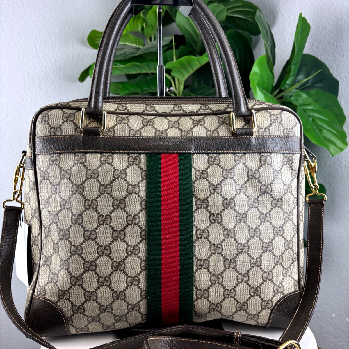 Authentic Gucci Ophidia GG Supreme Medium Boston Bag with Strap - 02_photo.jpg