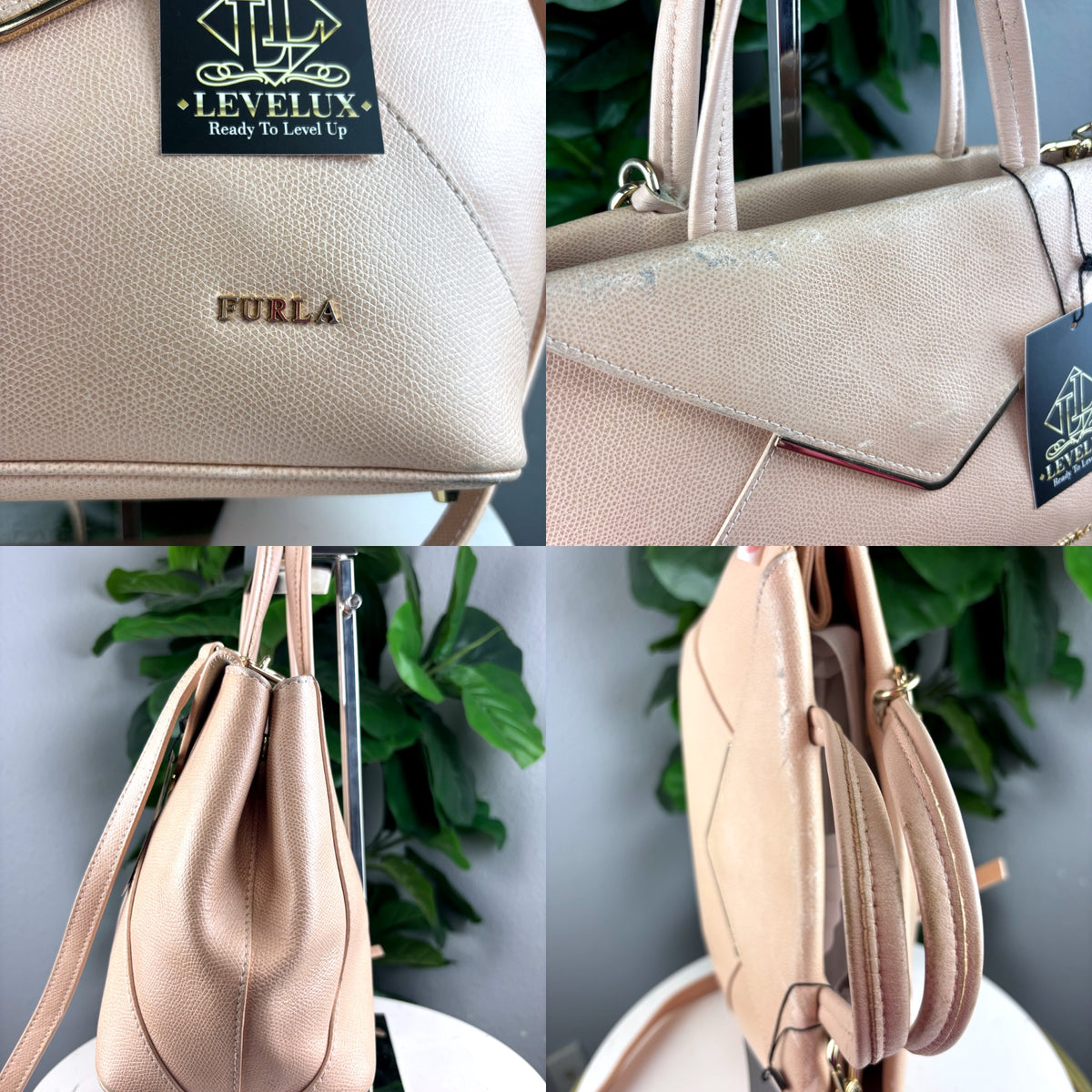 Authentic Furla Pebbled Leather Envelope Flap Tote Bag Beige Nude - 03_detail_1.jpg