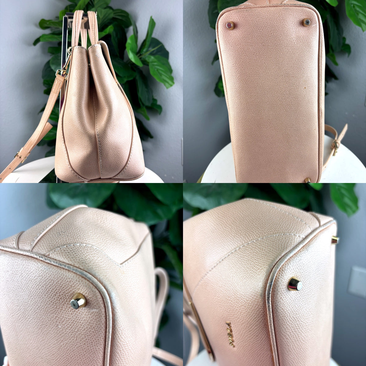 Authentic Furla Pebbled Leather Envelope Flap Tote Bag Beige Nude - 04_detail_2.jpg