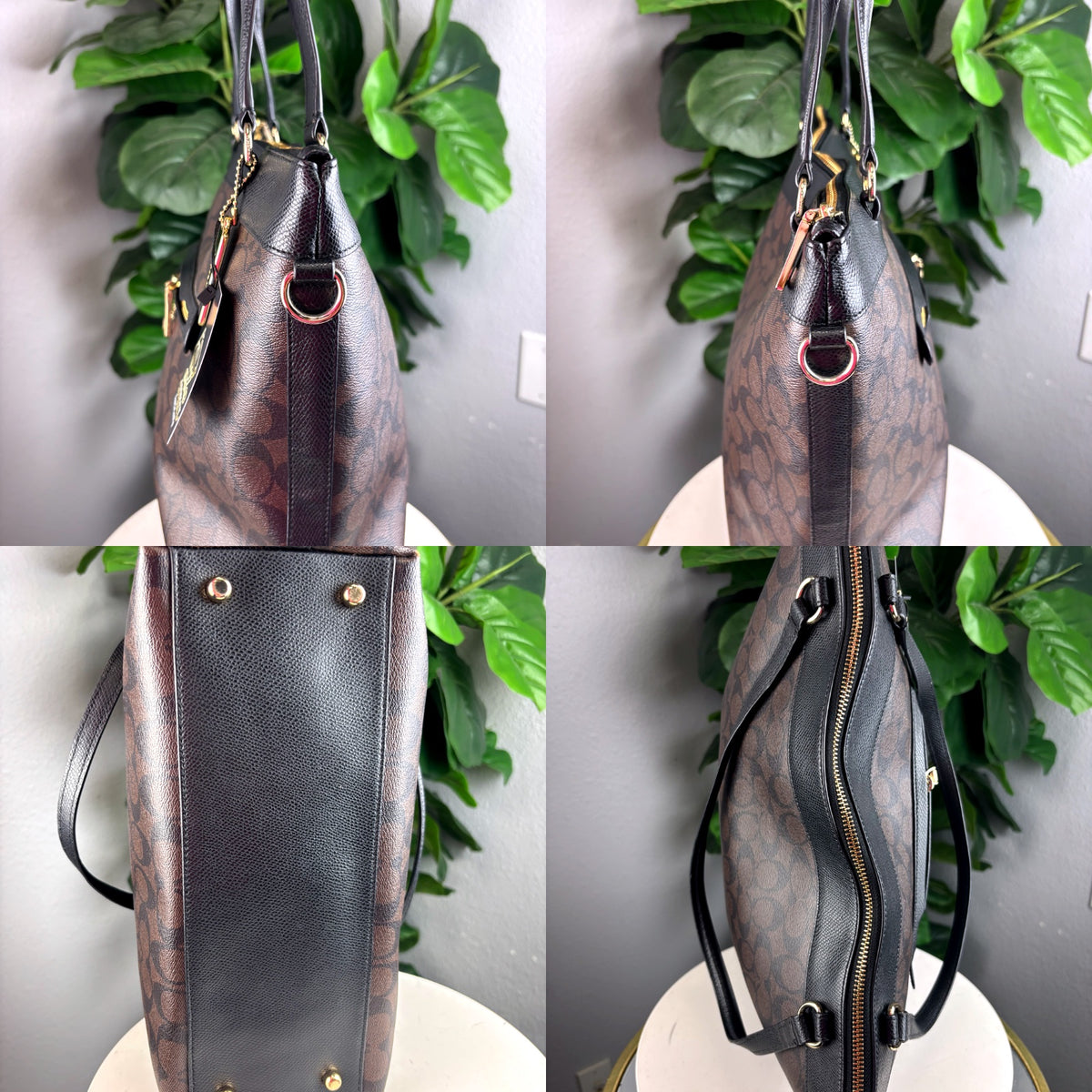 Authentic Coach Tyler Carryall Signature Canvas Tote Bag Brown Black - 03_detail_1.jpg