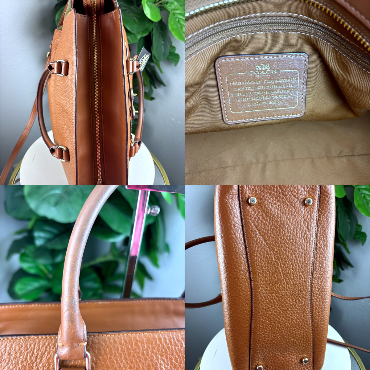 Authentic Coach Blake Carryall 25 Colorblock Leather Satchel Bag - 04_detail_2.jpg
