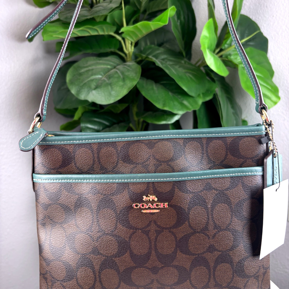 Authentic Coach File Crossbody in Signature Canvas with Leather Trim - 01_photo.jpg
