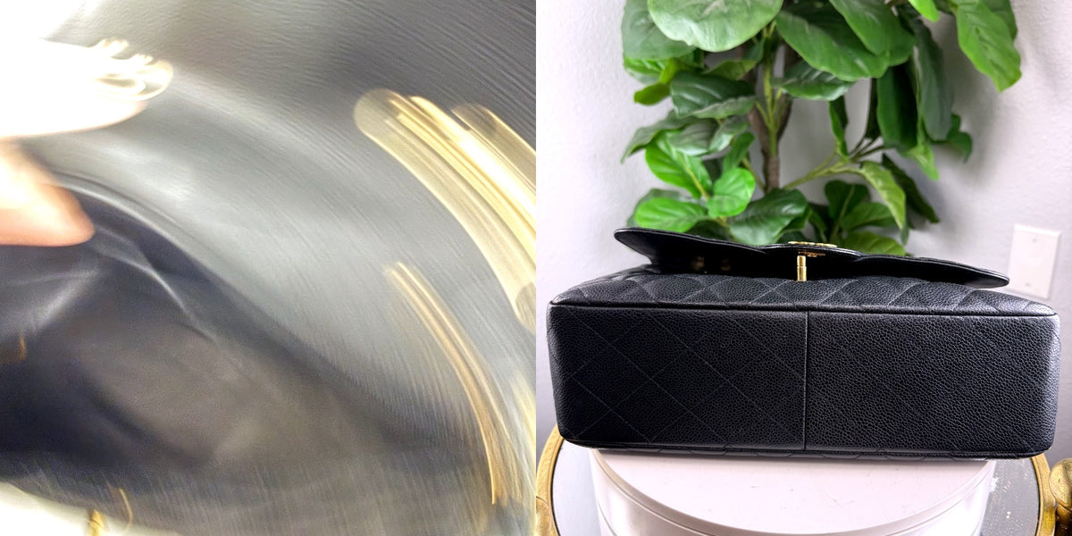 Authentic Chanel Classic Medium Double Flap Bag Black Caviar Gold Hardware - 05_leftover_pair.jpg