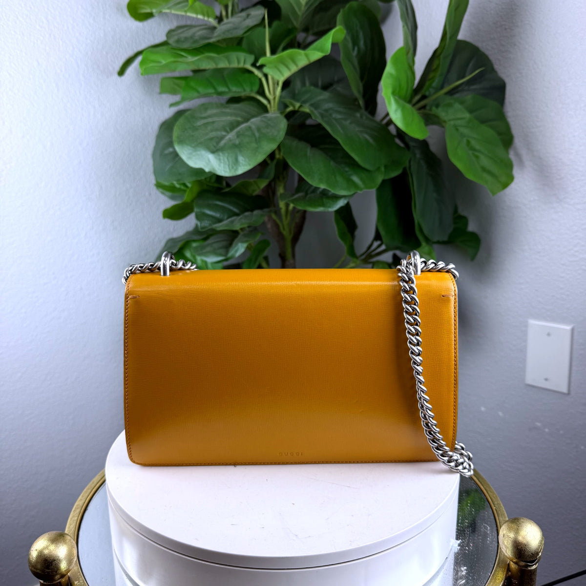Authentic Gucci Dionysus Medium Shoulder Bag Tricolor Mustard Cream Black - 02_back.jpg