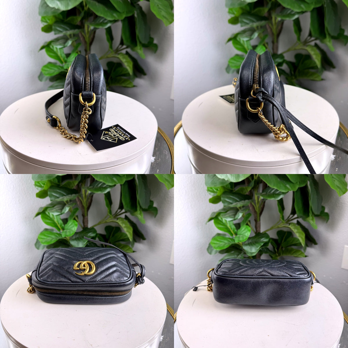 Authentic Gucci GG Marmont Small Matelassé Camera Bag Black Leather - 03_detail_1.jpg