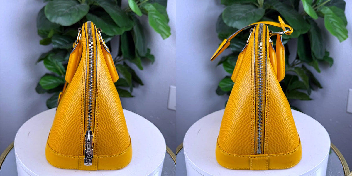 Authentic Louis Vuitton Alma PM Epi Leather Tote in Tassil Yellow - 02_sides.jpg