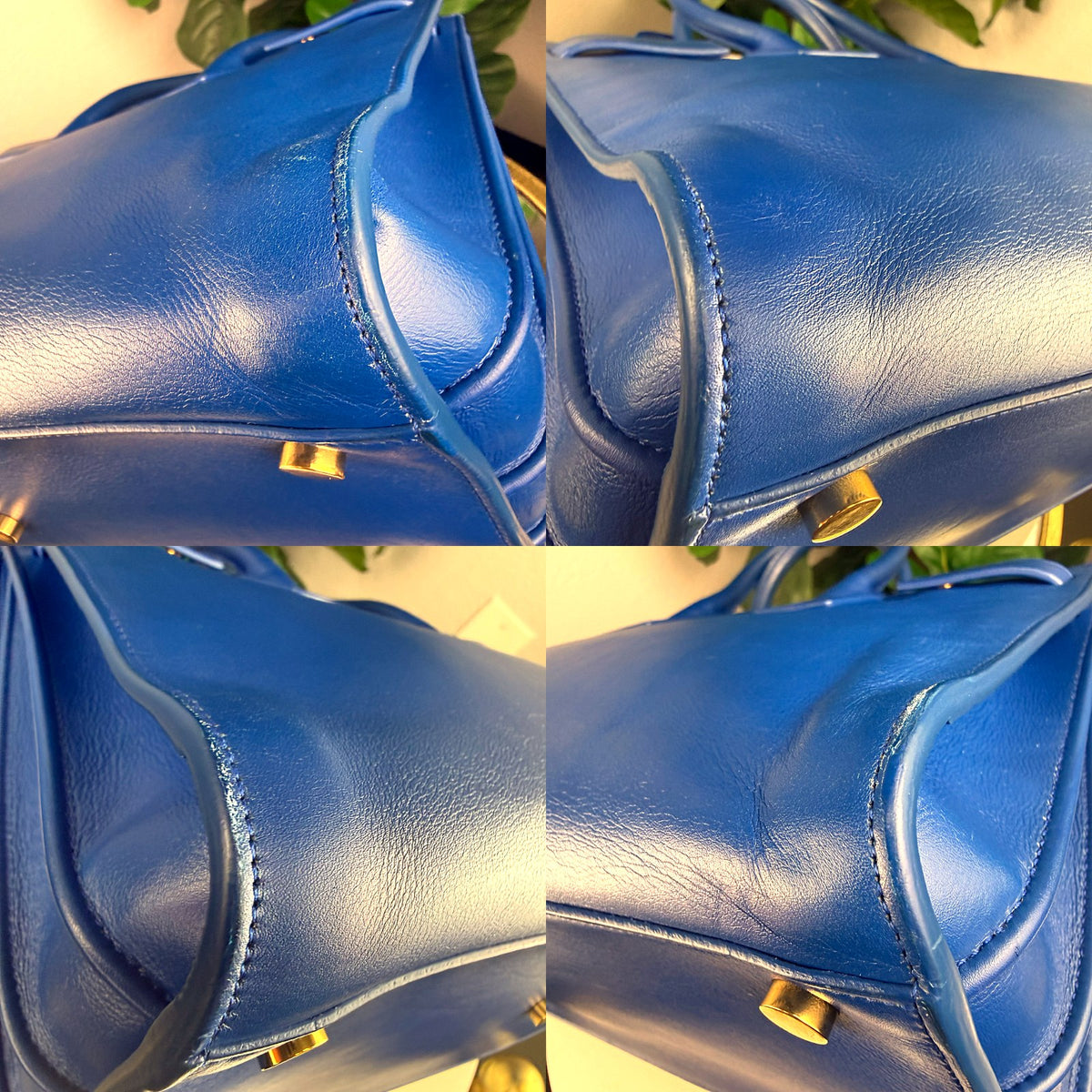 Authentic Saint Laurent Paris Sac de Jour Blue Leather Tote Bag - 05_corners.jpg
