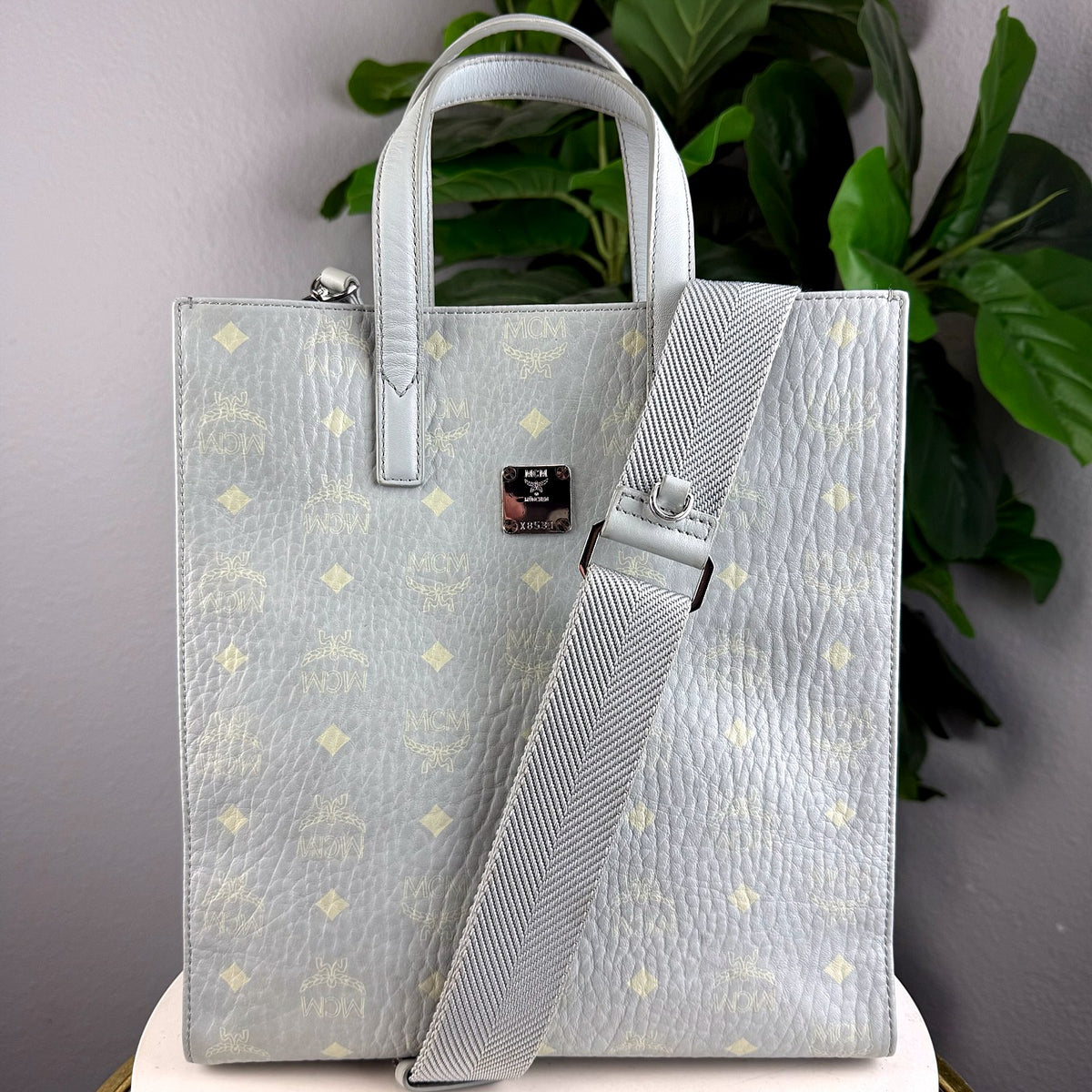 Authentic MCM Anya Tote Bag in Visetos Coated Canvas Light Grey - 01_photo.jpg