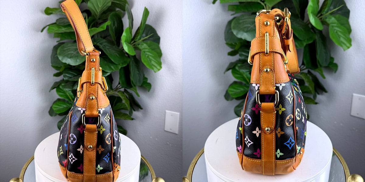 Authentic Louis Vuitton Multicolore Noir Marilyn Handbag Black - 03_sides.jpg