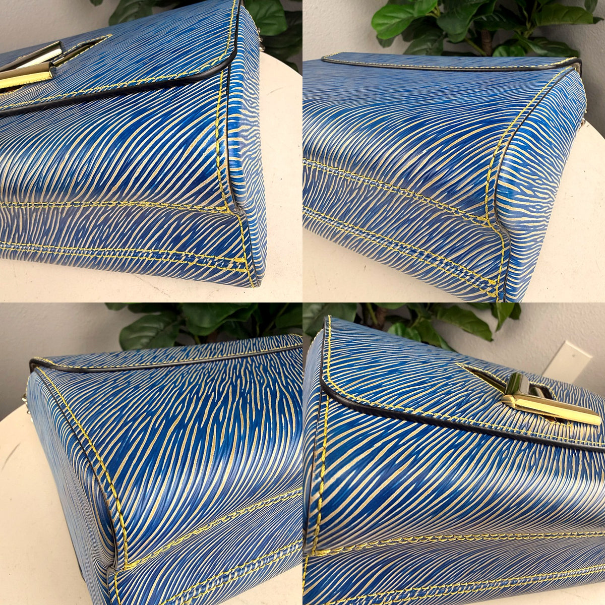 Authentic Louis Vuitton Twist MM Epi Denim Blue Shoulder Bag - 04_corners.jpg