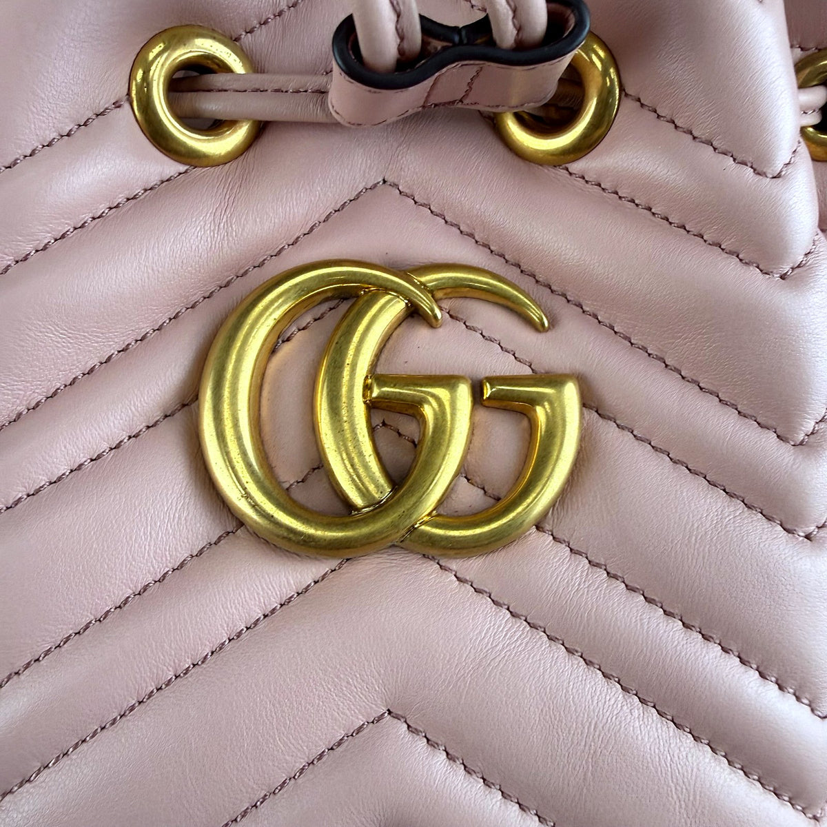 Authentic Gucci GG Marmont Matelassé Leather Mini Bucket Bag Pink - 03_photo.jpg