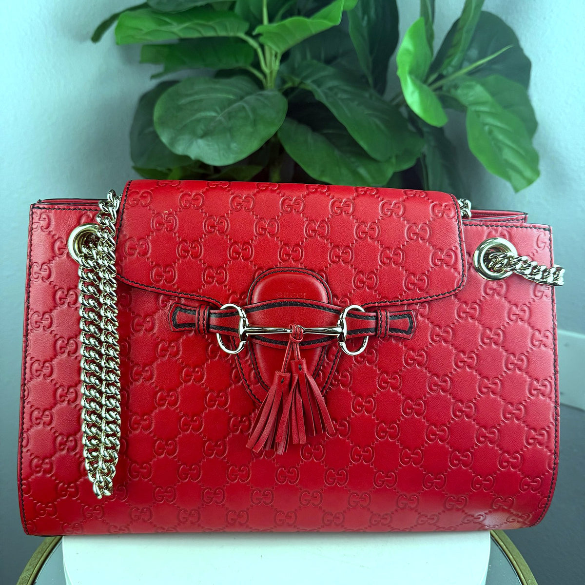 Authentic Gucci Emily Guccissima Leather Shoulder Bag Red - 01_photo.jpg