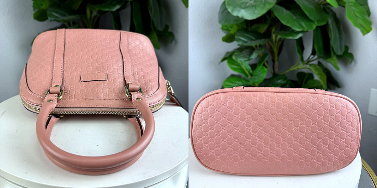 Authentic Gucci Microguccissima Soft Margaux Pink Leather Dome Satchel - 05_extra_2.jpg