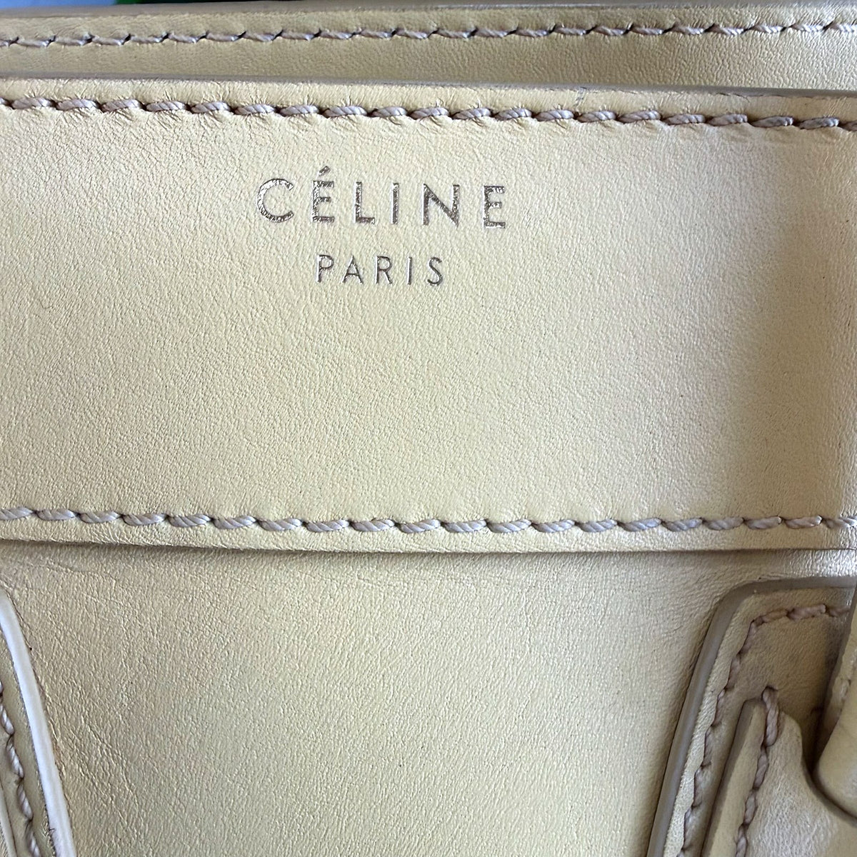 Authentic Celine Nano Luggage Tote Yellow Calfskin Leather Handbag - 03_photo.jpg
